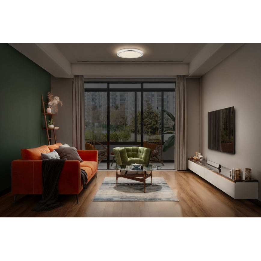 Ledvance - LED Stropna svetilka ORBIS HELMAN LED/24W/230V pr. 39 cm srebrna