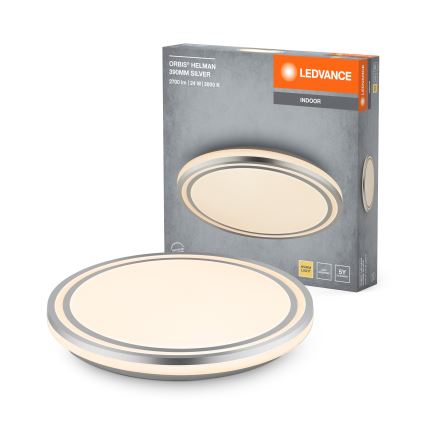 Ledvance - LED Stropna svetilka ORBIS HELMAN LED/24W/230V pr. 39 cm srebrna