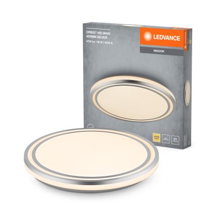Ledvance - LED Stropna svetilka ORBIS HELMAN LED/36W/230V pr. 48,5 cm srebrna
