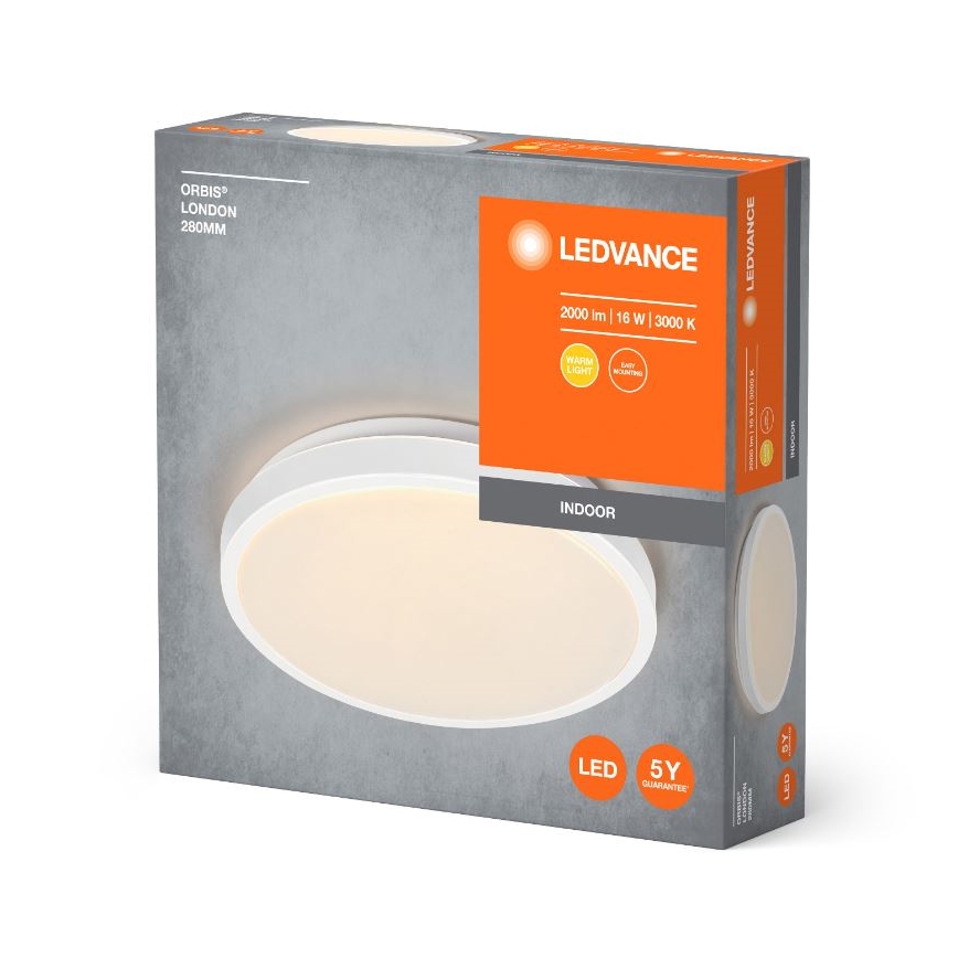 Ledvance - LED Stropna svetilka ORBIS LONDON LED/16W/230V bela