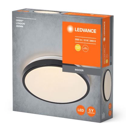 Ledvance - LED Stropna svetilka ORBIS LONDON LED/16W/230V črna