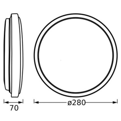 Ledvance - LED Stropna svetilka ORBIS LONDON LED/16W/230V črna