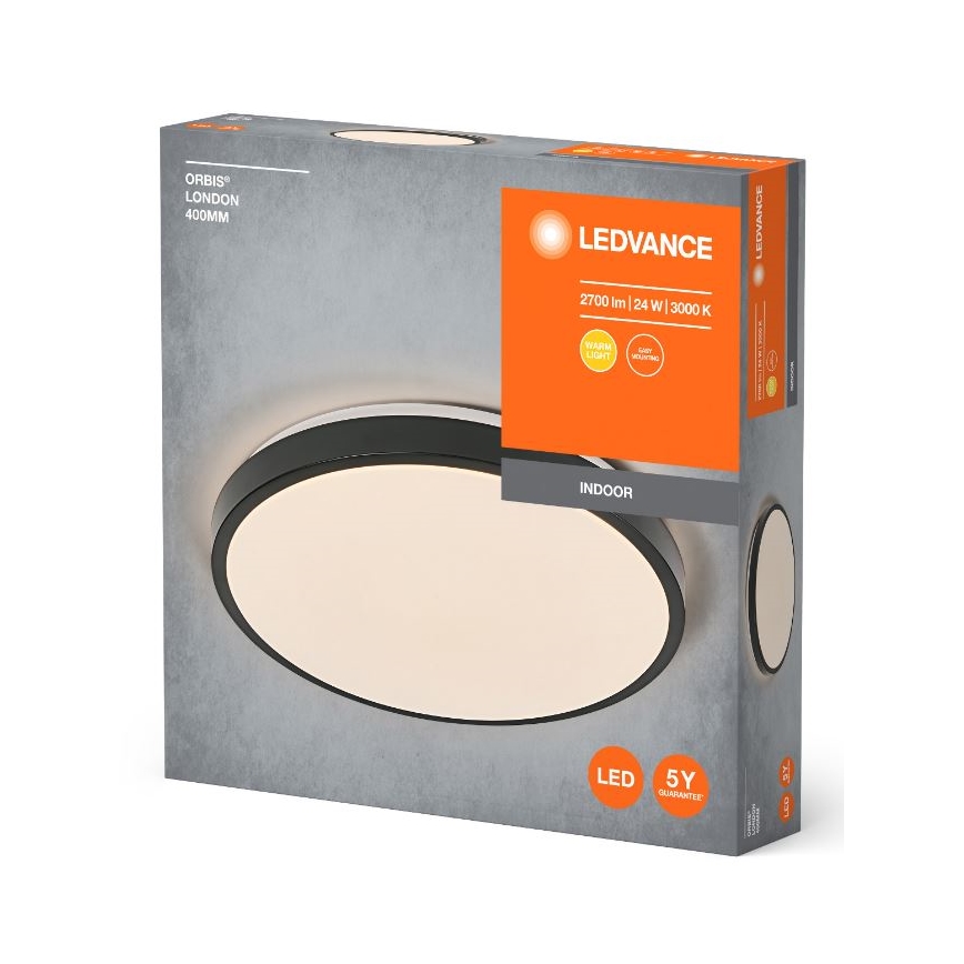 Ledvance - LED Stropna svetilka ORBIS LONDON LED/24W/230V črna