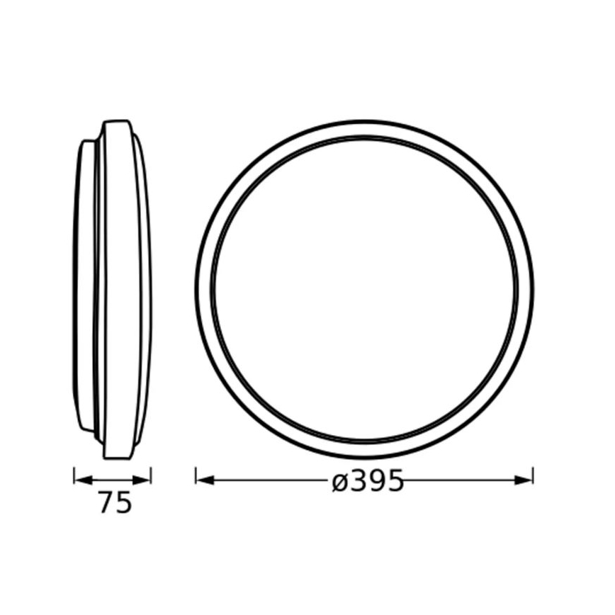Ledvance - LED Stropna svetilka ORBIS LONDON LED/24W/230V črna