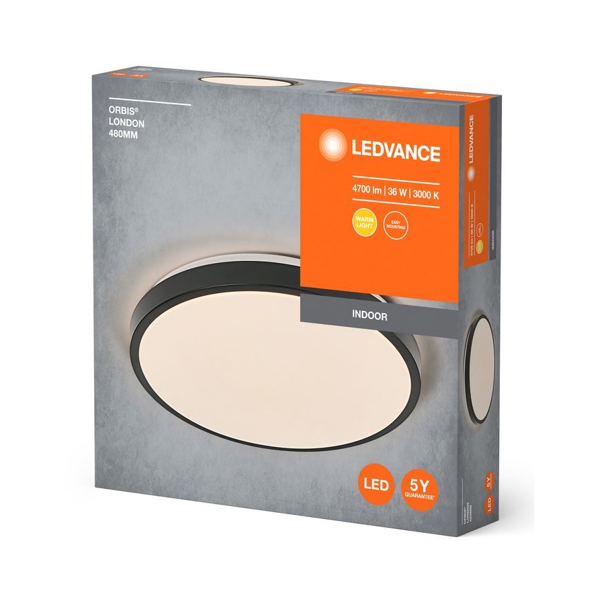 Ledvance - LED Stropna svetilka ORBIS LONDON LED/36W/230V črna
