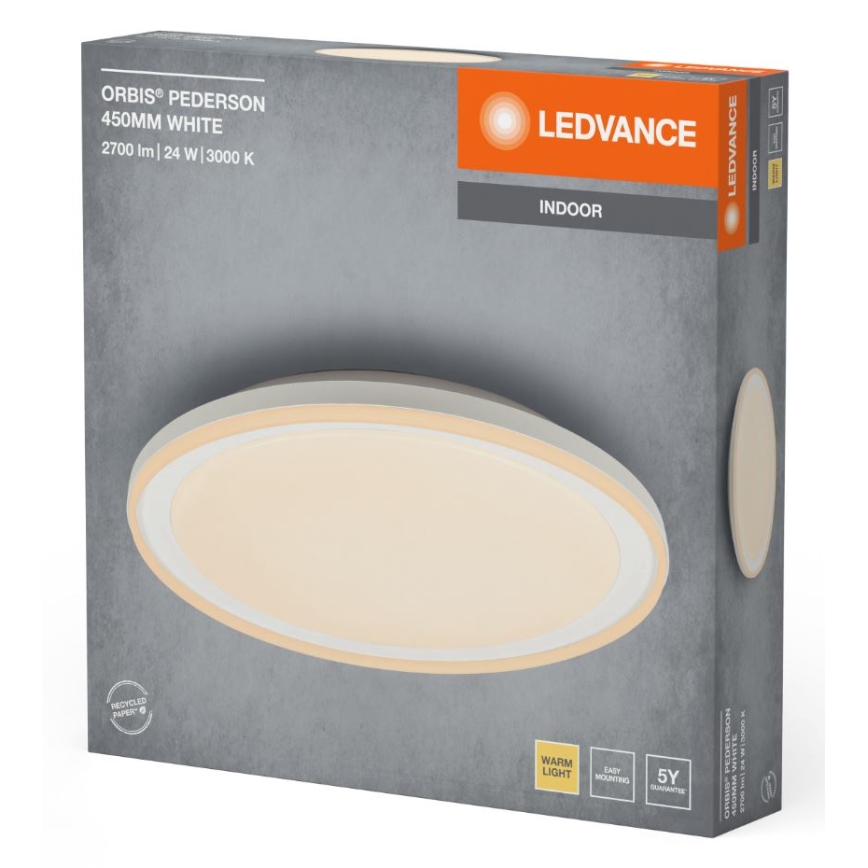 Ledvance - LED Stropna svetilka ORBIS PEDERSON LED/24W/230V pr. 45 cm bela