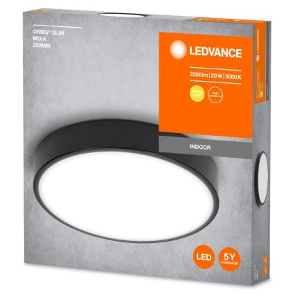 Ledvance - LED Stropna svetilka ORBIS SLIM LED/20W/230V črna