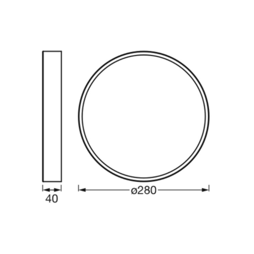 Ledvance - LED Stropna svetilka ORBIS SLIM LED/20W/230V črna