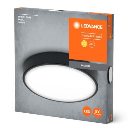 Ledvance - LED Stropna svetilka ORBIS SLIM LED/24W/230V črna