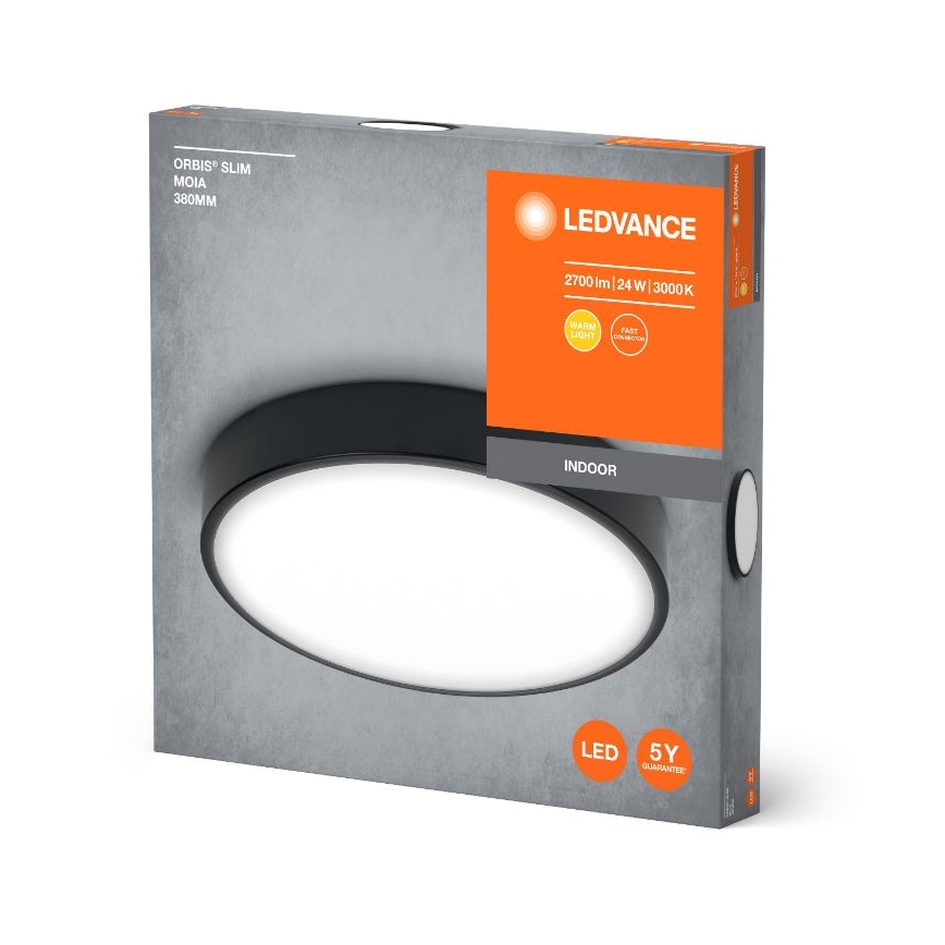 Ledvance - LED Stropna svetilka ORBIS SLIM LED/24W/230V črna