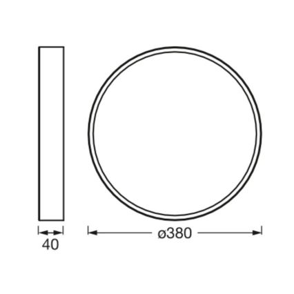 Ledvance - LED Stropna svetilka ORBIS SLIM LED/24W/230V črna