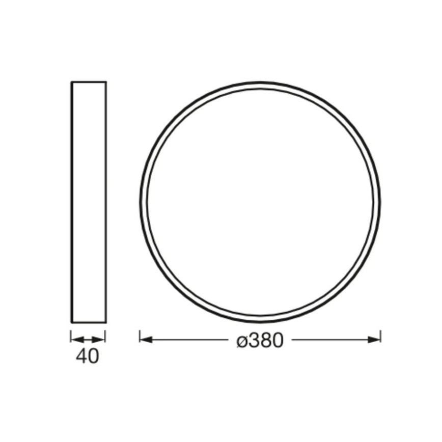 Ledvance - LED Stropna svetilka ORBIS SLIM LED/24W/230V črna