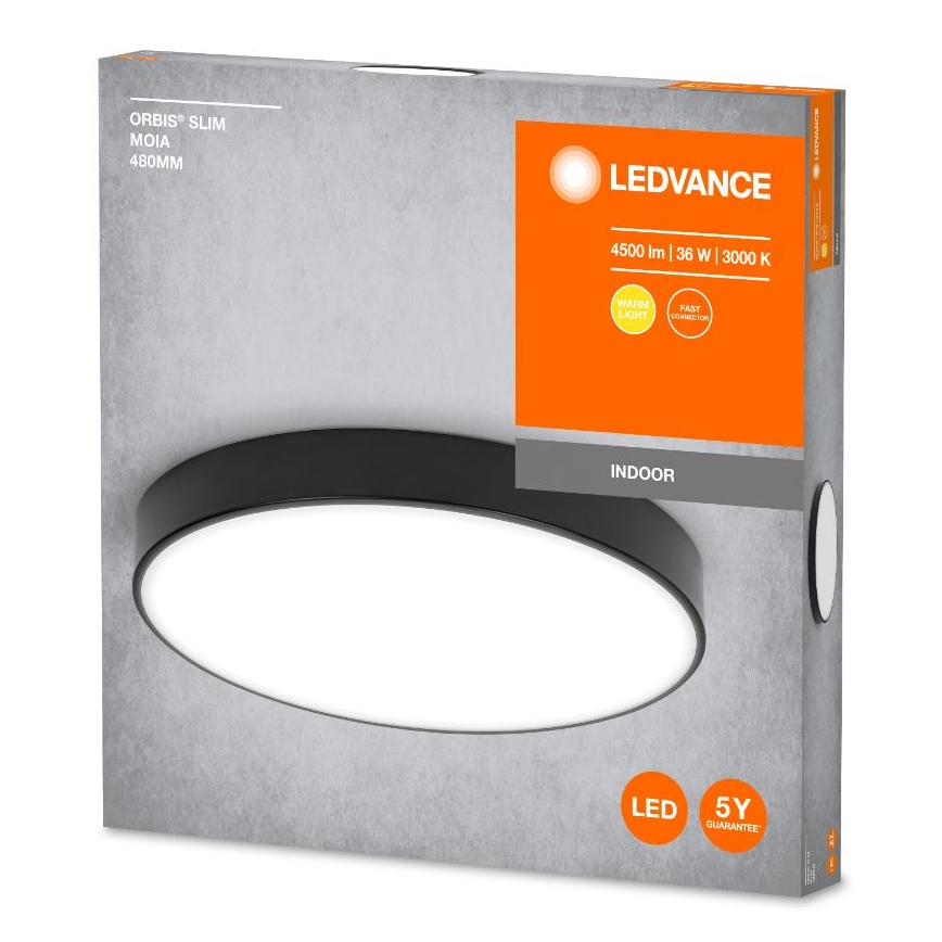 Ledvance - LED Stropna svetilka ORBIS SLIM LED/36W/230V črna