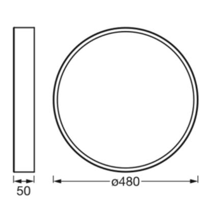 Ledvance - LED Stropna svetilka ORBIS SLIM LED/36W/230V črna