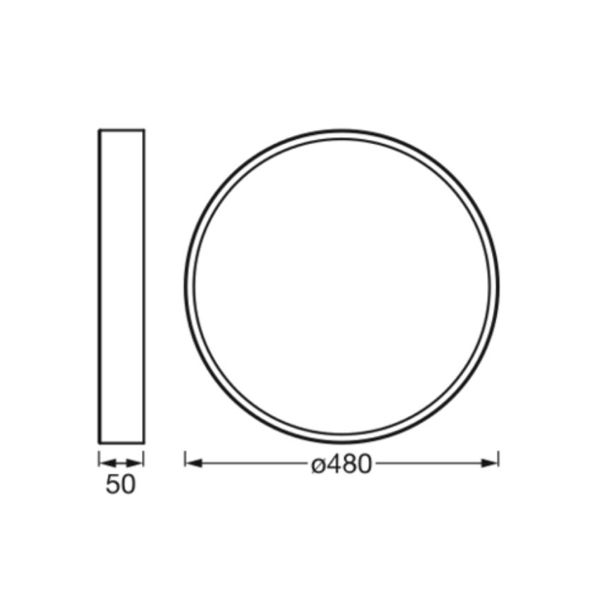 Ledvance - LED Stropna svetilka ORBIS SLIM LED/36W/230V črna