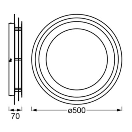 Ledvance - LED Stropna svetilka ORBIS SPIRAL LED/38W/230V