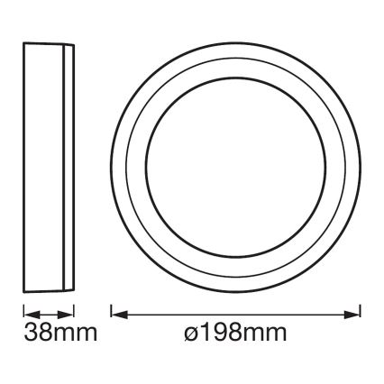 Ledvance - LED Stropna svetilka ROUND LED/15W/230V d. 20 cm