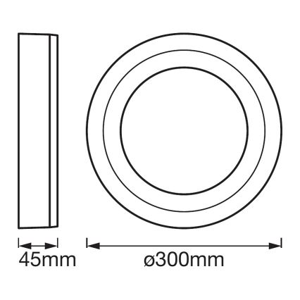 Ledvance - LED Stropna svetilka ROUND LED/18W/230V d. 30 cm