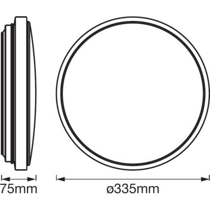 Ledvance - LED Stropna svetilka s senzorjem ORBIS LED/24W/230V 3000K