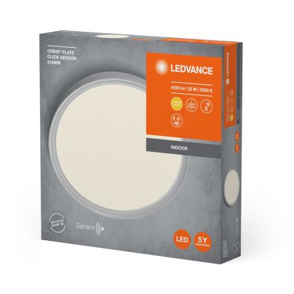 Ledvance - LED Stropna svetilka s senzorjem PLATE LED/32W/230V