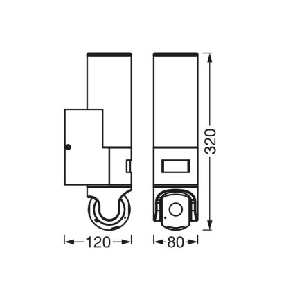 Ledvance - LED Stenska svetilka s senzor in a kamera SMART+ LED/16W/230V Wi-Fi IP44