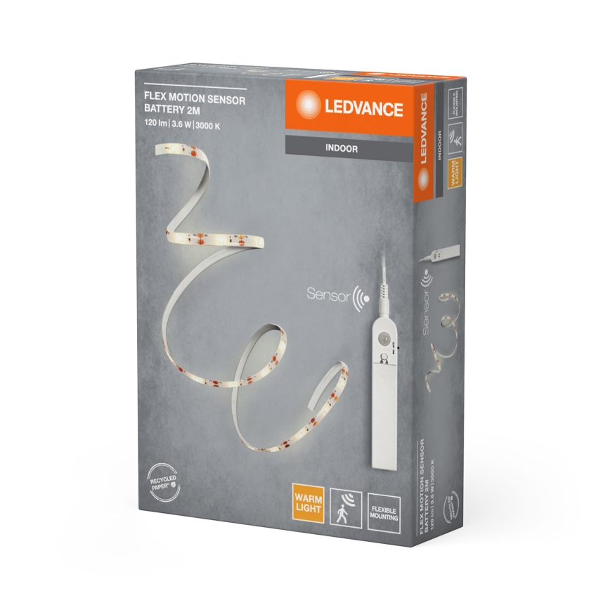 Ledvance - LED trak s senzorjem gibanja FLEX 2m LED/3,6W/4xAA