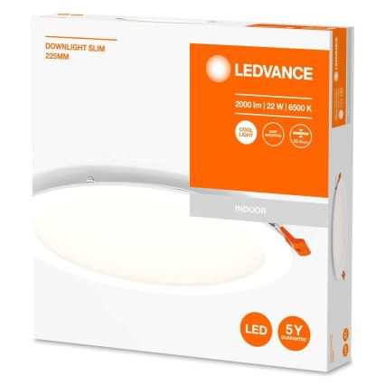 Ledvance - LED Vgradna svetilka SLIM LED/22W/230V 6500K