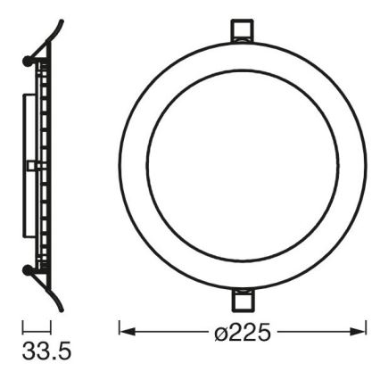 Ledvance - LED Vgradna svetilka SLIM LED/22W/230V 6500K