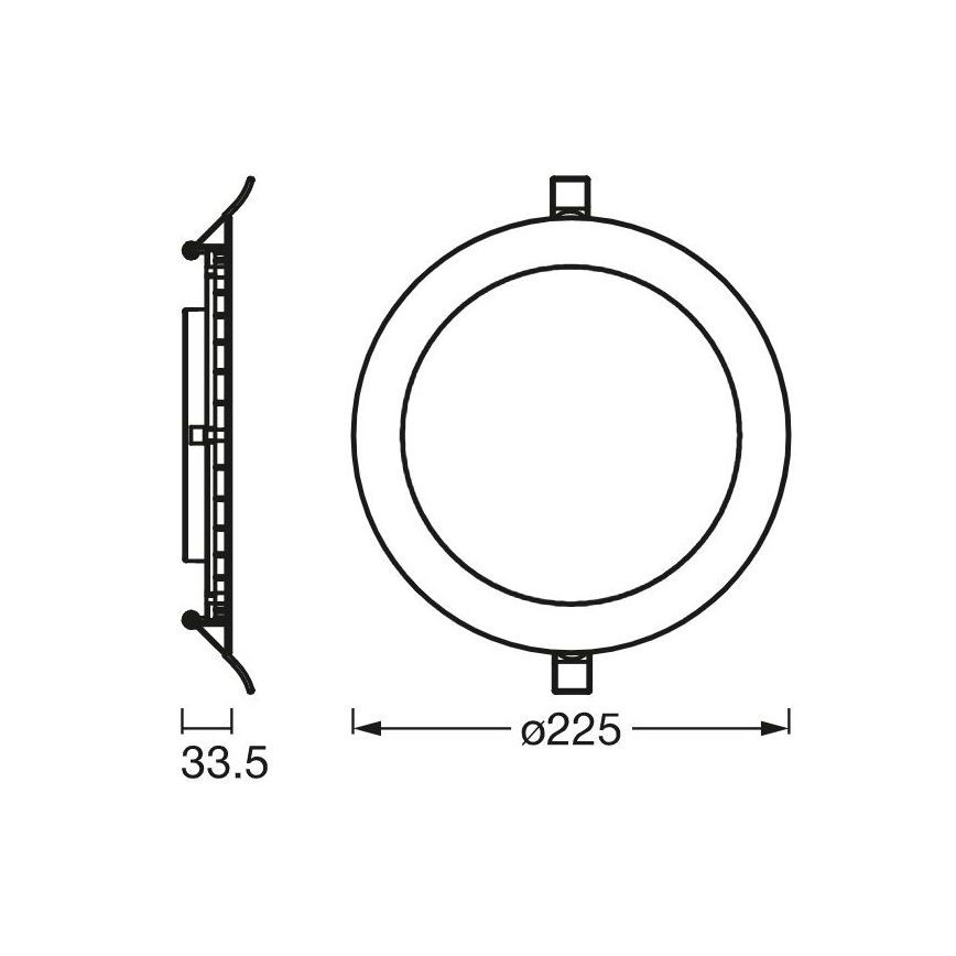 Ledvance - LED Vgradna svetilka SLIM LED/22W/230V 6500K