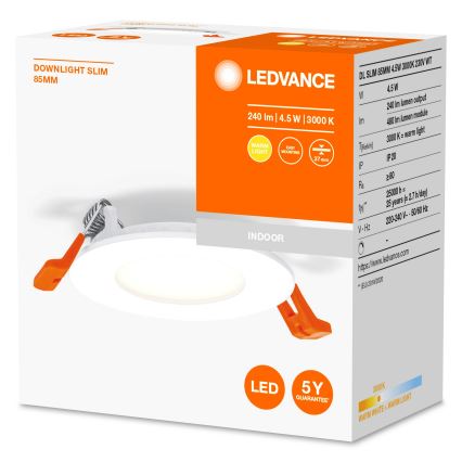 Ledvance - LED Vgradna svetilka SLIM LED/4,5W/230V 3000K