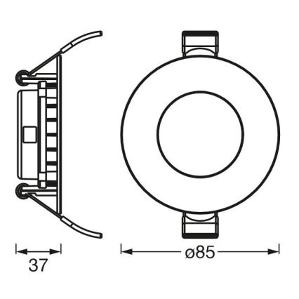 Ledvance - LED Vgradna svetilka SLIM LED/4,5W/230V 3000K