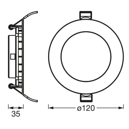 Ledvance - LED Vgradna svetilka SLIM LED/8W/230V 3000K