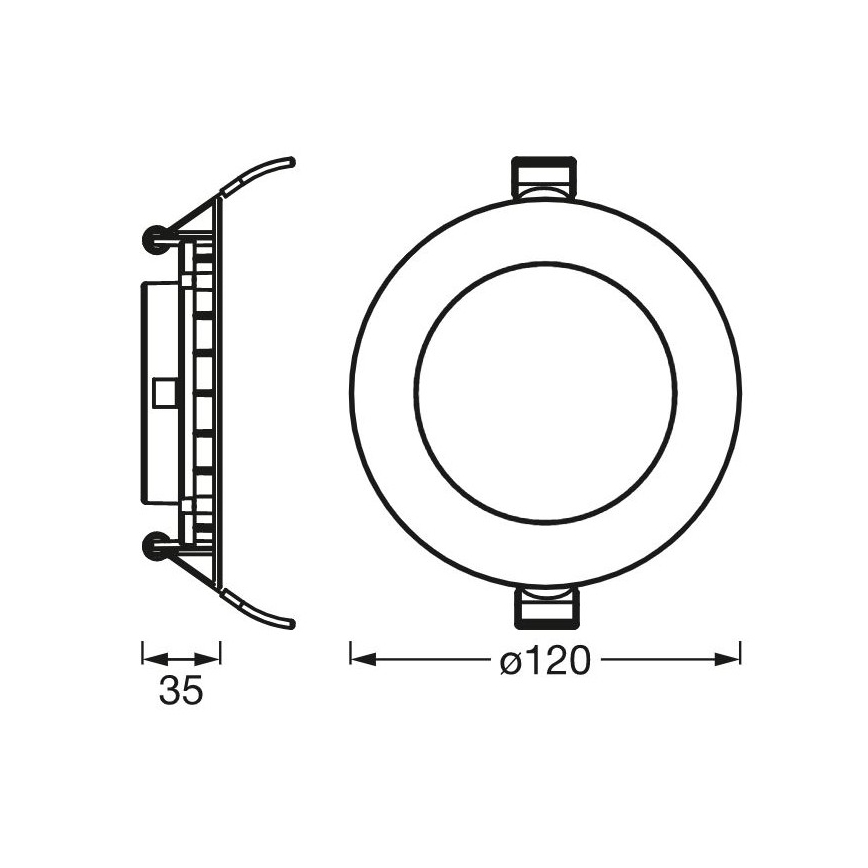 Ledvance - LED Vgradna svetilka SLIM LED/8W/230V 3000K