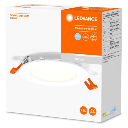 Ledvance - LED Vgradna svetilka SLIM LED/8W/230V 6500K