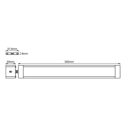 Ledvance - LED Zatemnitven under cabinet svetel s senzor CABINET LED/10W/230V