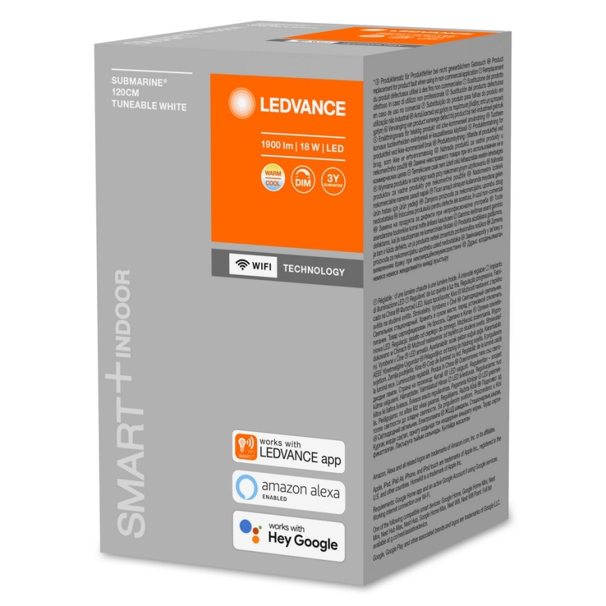 Ledvance - LED Zatemnitvena industrijska svetilka SUBMARINE G13/18W/230V 2700-6500K Wi-Fi IP65