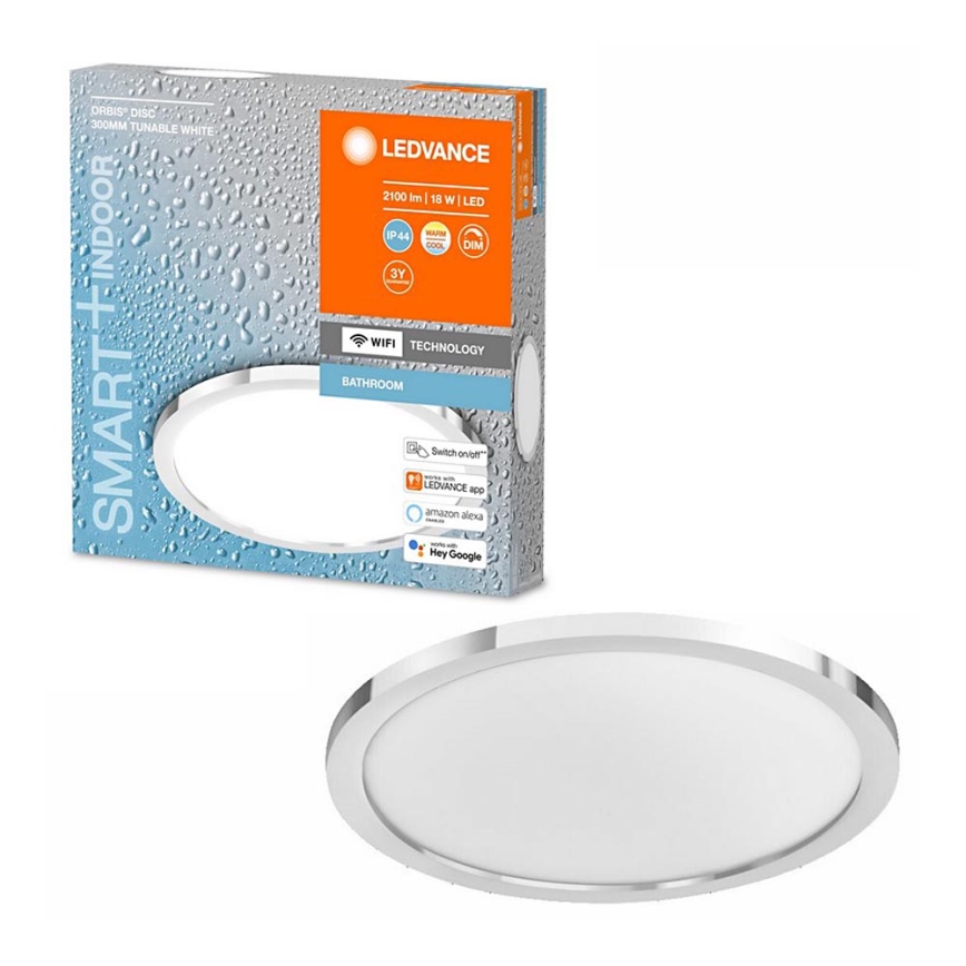 Ledvance - LED Zatemnitvena kopalniška svetilka SMART+ DISC LED/18W/230V 3000-6500K Wi-Fi