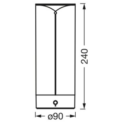 Ledvance - LED Zatemnitvena namizna svetilka na dotik DECOR FILAMENT LED/1,2W/5V 1000 mAh