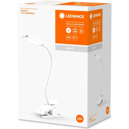 Ledvance - LED Zatemnitvena namizna svetilka na dotik PANAN LED/5,2W/5V 1000 mAh