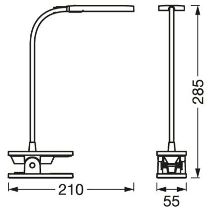 Ledvance - LED Zatemnitvena namizna svetilka na dotik PANAN LED/5,2W/5V 1000 mAh