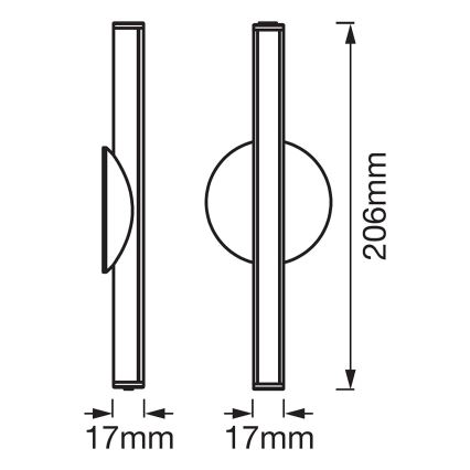 Ledvance - LED Zatemnitvena osvetlitev ogledala LEDSTIXX LED/2W/Li-Ion 800 mAh IP44 CRI 90