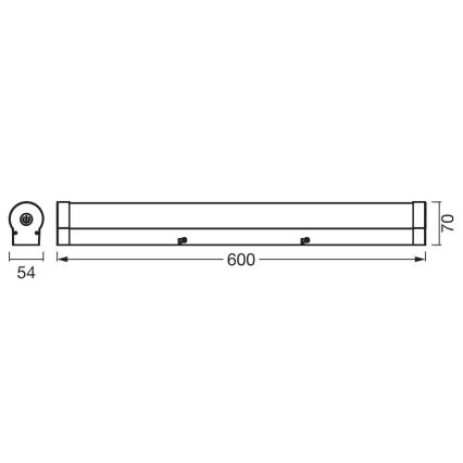 Ledvance - LED Zatemnitvena osvetlitev ogledala na dotik ORBIS TUBE LED/12W/230V 60 cm IP44