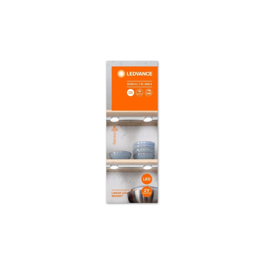 Ledvance - LED Zatemnitvena osvetlitev za garnituro s senzorjem LINEAR 2xLED/3,5W/230V