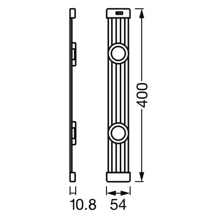 Ledvance - LED Zatemnitvena osvetlitev za garnituro s senzorjem LINEAR 2xLED/3,5W/230V