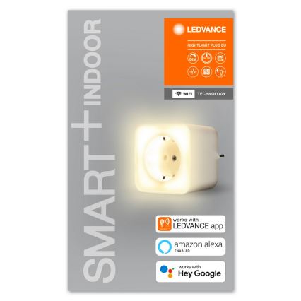 Ledvance - LED Zatemnitvena pametna vtičnica z osvetlitvijo SMART+ PLUG 3680W Wi-Fi