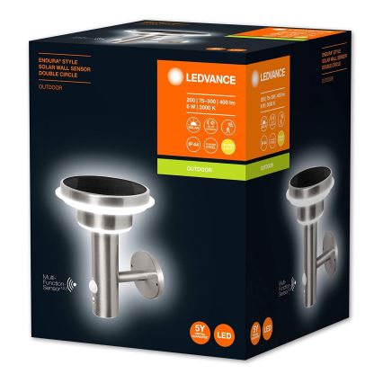Ledvance - LED Zatemnitvena solarna svetilka s senzorjem CIRCLE LED/6W/3,2V 2200 mAh IP44