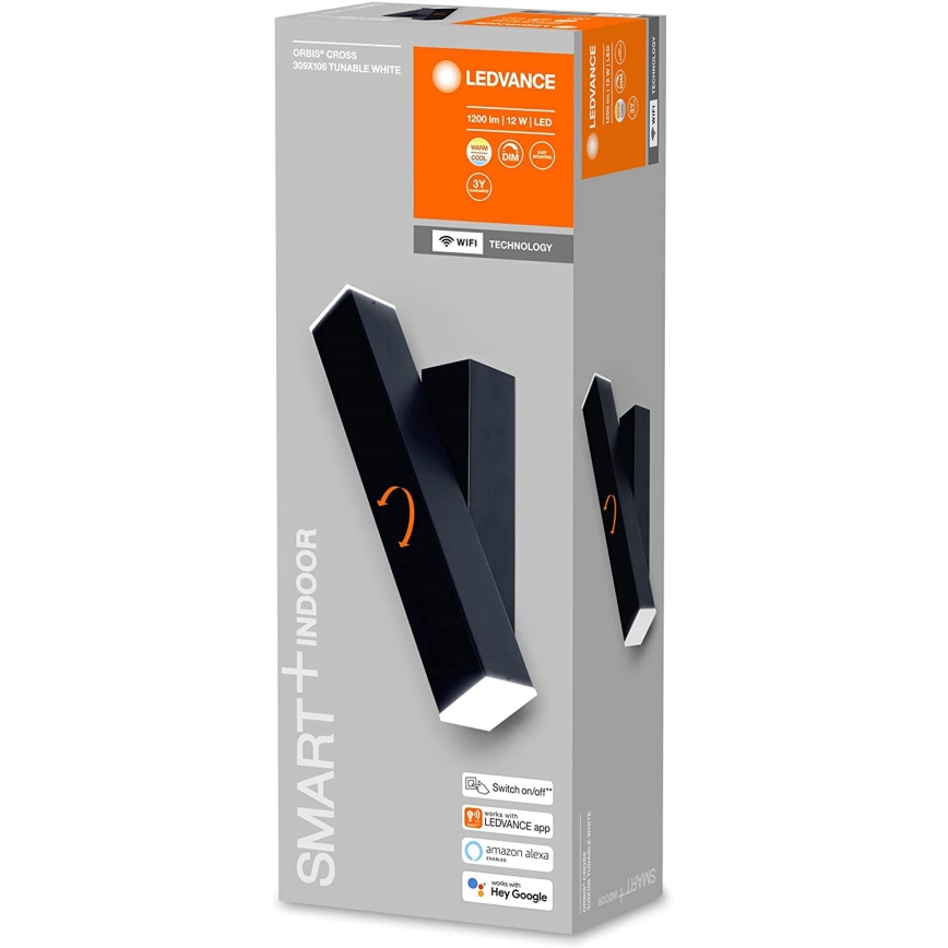 Ledvance - LED Zatemnitvena stenska svetilka SMART+ CROSS 2xLED/6W/230V 3000-6500K Wi-Fi