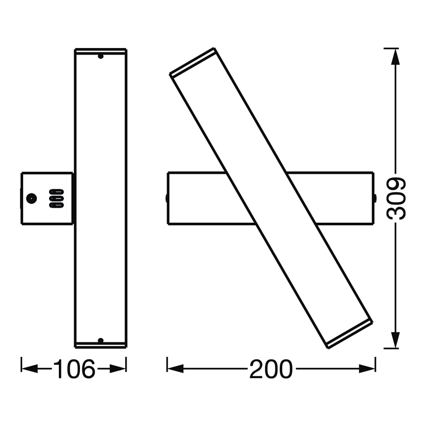 Ledvance - LED Zatemnitvena stenska svetilka SMART+ CROSS 2xLED/6W/230V 3000-6500K Wi-Fi
