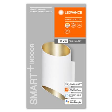 Ledvance - LED Zatemnitvena stenska svetilka SMART+ CYLINDRO LED/12W/230V 3000-6500K Wi-Fi bela