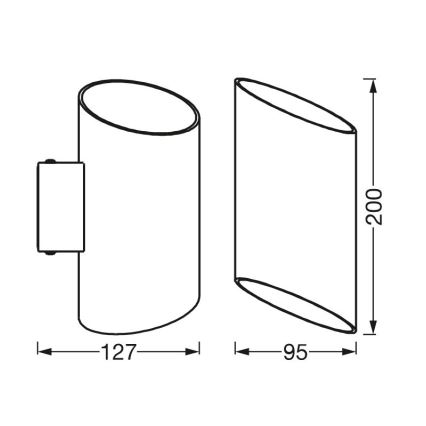 Ledvance - LED Zatemnitvena stenska svetilka SMART+ CYLINDRO LED/12W/230V 3000-6500K Wi-Fi črna